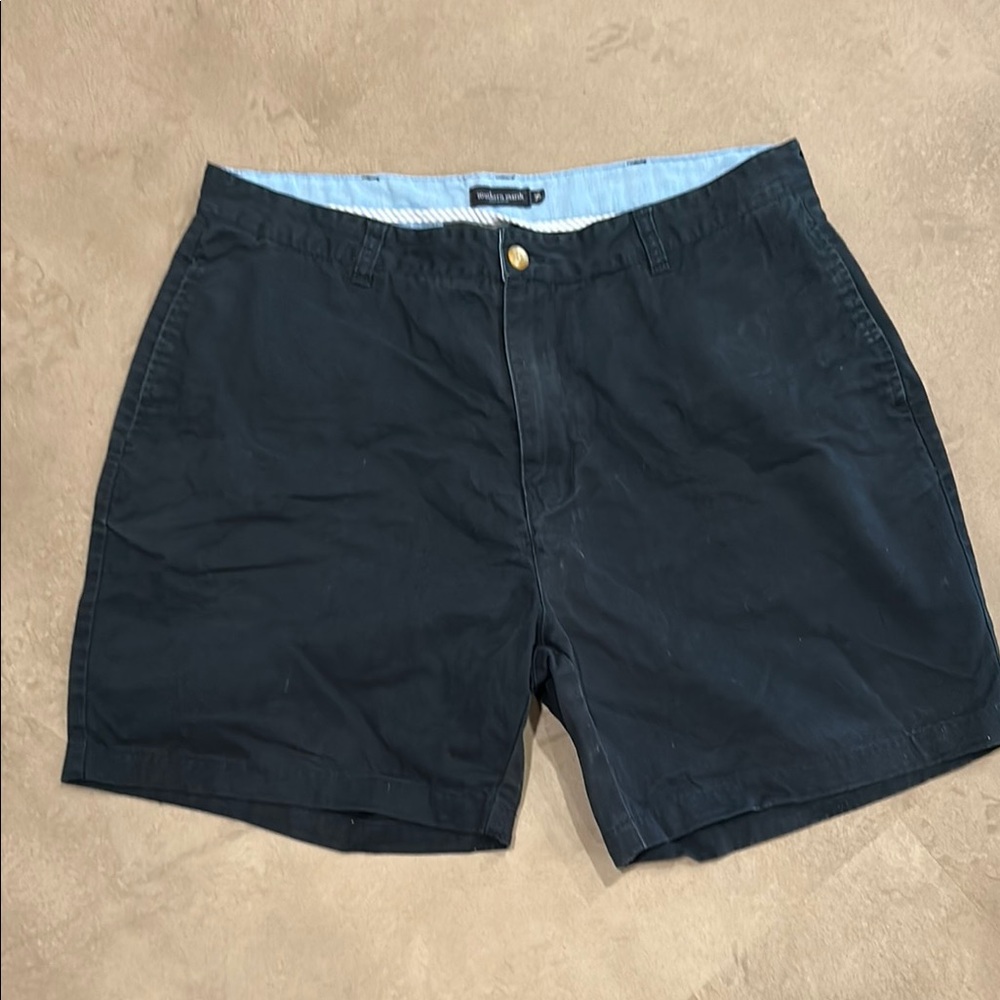 Southern Marsh Black Flat Front Shorts Quick-Dry Casual